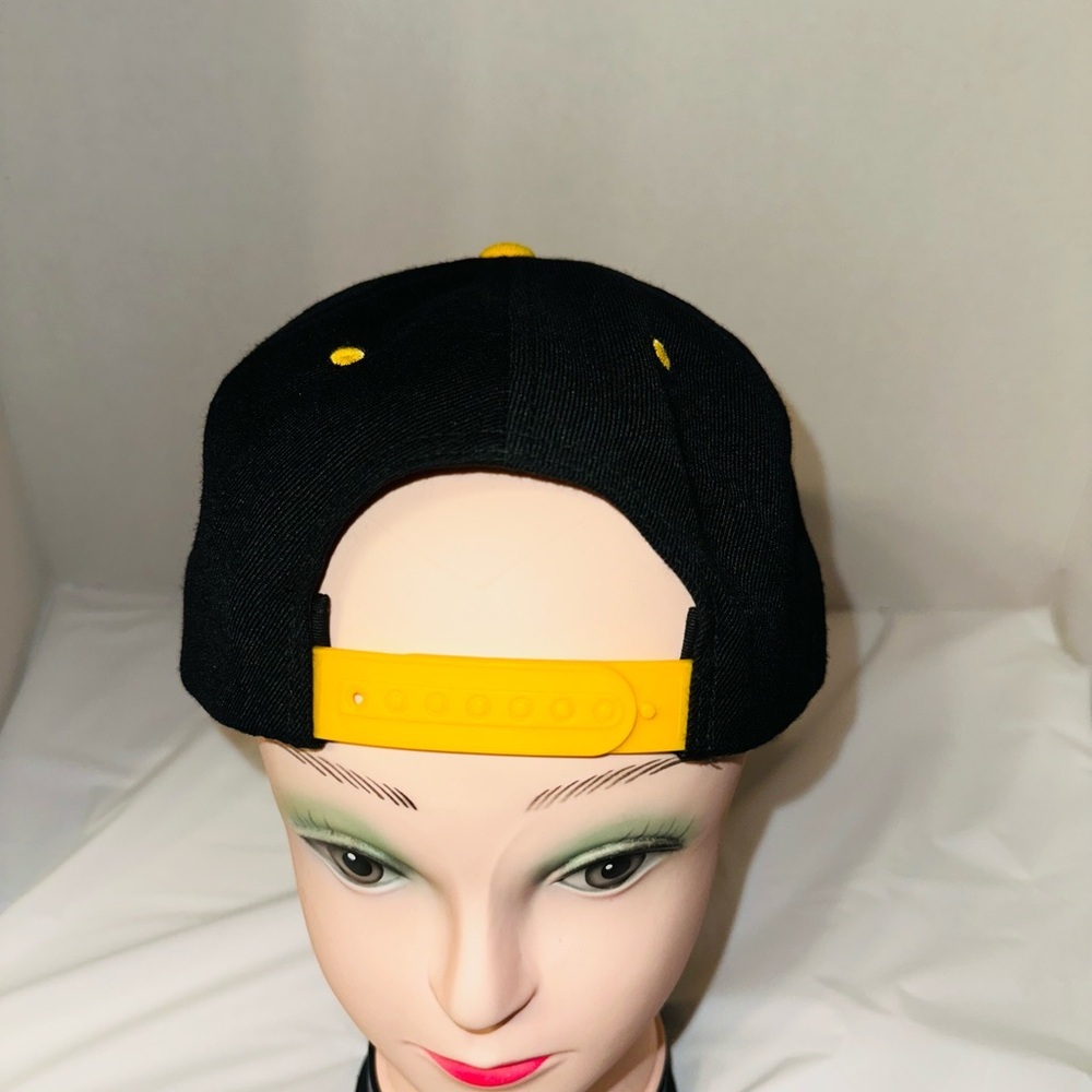 Sport-Tek Black and Yellow Snapback Hat - Picture 3 of 5